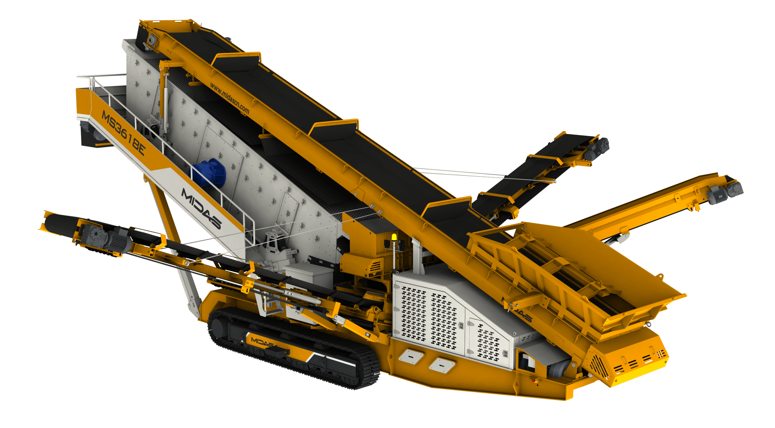 Tracked mobile screening plant